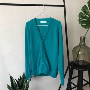 Teal cardigan